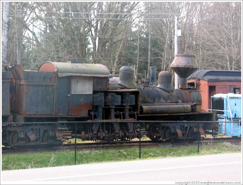 Old train near the Snoqualmie Falls.  No longer in service.