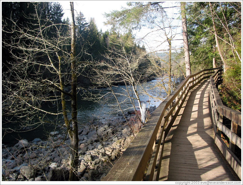 Snoqualmie Falls.  Pathway to the base of the falls.