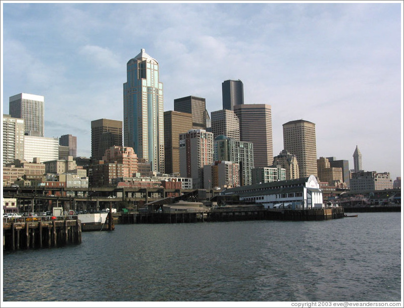 View of downtown Seattle from Elliott Bay.