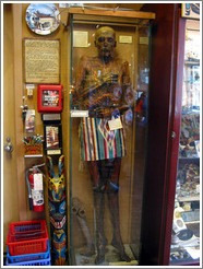 Ancient mummy at Ye Old Curiosity Shop.