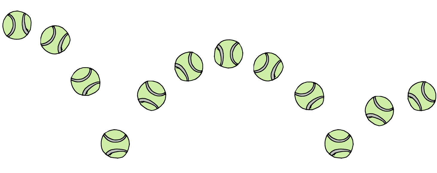 bouncing tennis ball
